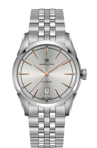 Hamilton Spirit Of Liberty Auto 42 Stainless Steel Silver Brracelet