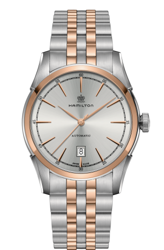 Hamilton Spirit Of Liberty Automatic 42 Stainless Steel - Rose Gold Silver Bracelet