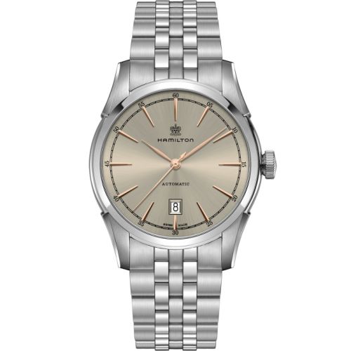 Hamilton Spirit Of Liberty Auto 42 Stainless Steel Beige Bracelet