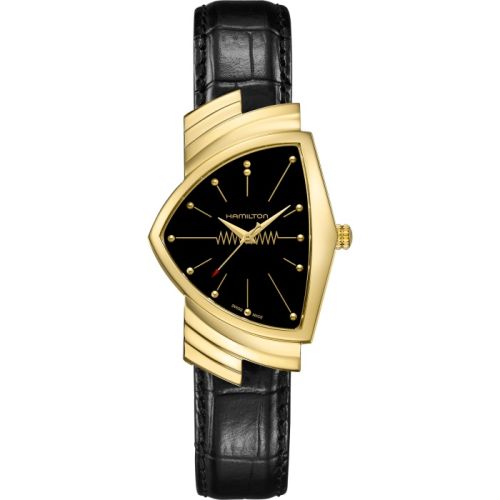 Hamilton Ventura Gents Yellow Gold Black