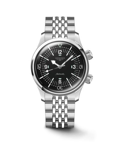 Longines Heritage Legend Diver 39 Stainless Steel Black Bracelet