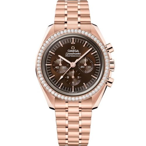 Omega Speedmaster Professional Moonwatch 3861 Sedna Gold - Diamond Brown Bracelet