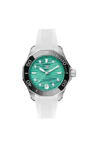 TAG Heuer Aquaracer Professional 300 36 Stainless Steel Turquoise - Diamond Rubber