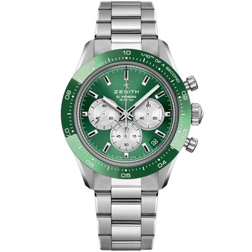 Zenith Chronomaster Sport Yoshida Stainless Steel Green Bracelet