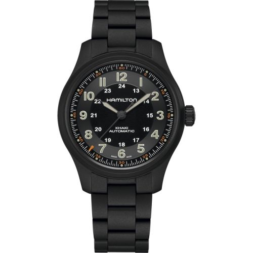 Hamilton Khaki Field Titanium Auto 42 PVD Black Bracelet
