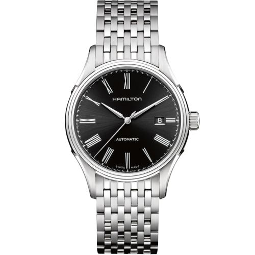 Hamilton Valiant Auto 40 Stainless Steel Black Bracelet