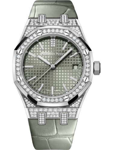 Audemars Piguet Royal Oak Selfwinding 37 White Gold - Diamond Green Strap