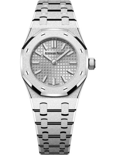 Audemars Piguet Royal Oak Mini Quartz Frosted White Gold Silver