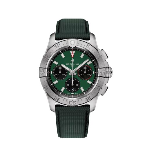 Breitling Avenger B01 Chronograph 42 Stainless Steel Green Strap