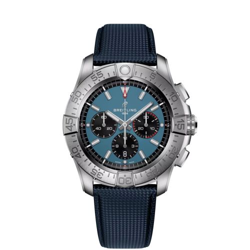 Breitling Super Avenger B01 Chronograph 46 Titanium Blue Strap