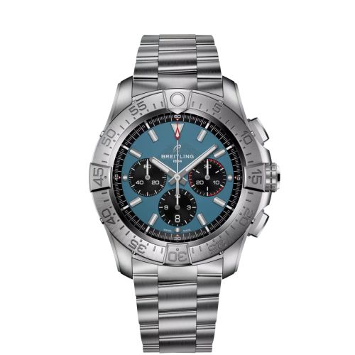 Breitling Super Avenger B01 Chronograph 46 Titanium Blue Bracelet