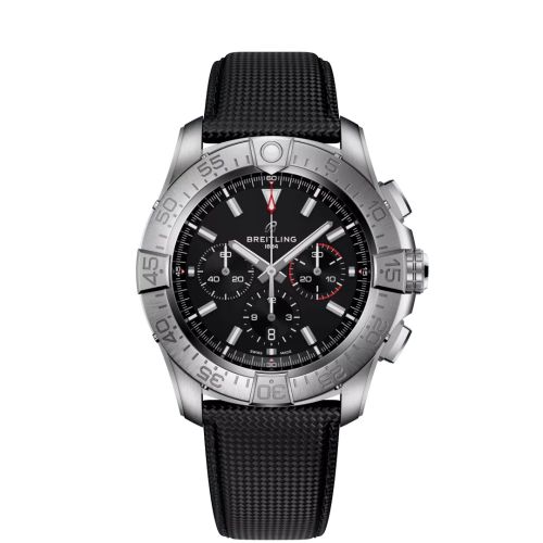 Breitling Super Avenger B01 Chronograph 46 Titanium Black Strap