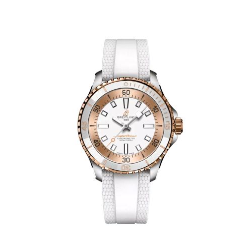 Breitling SuperOcean Automatic 36 Stainless Steel - Red Gold White USA