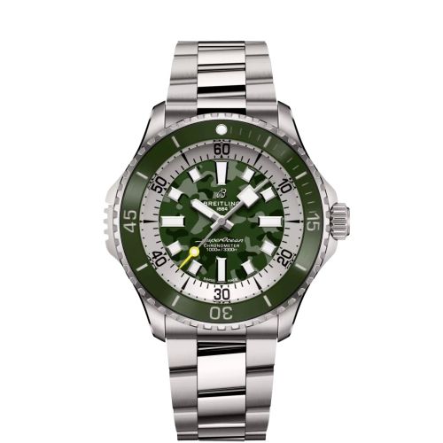 Breitling SuperOcean Automatic 46 Super Diver Titanium Green Camouflage Bracelet