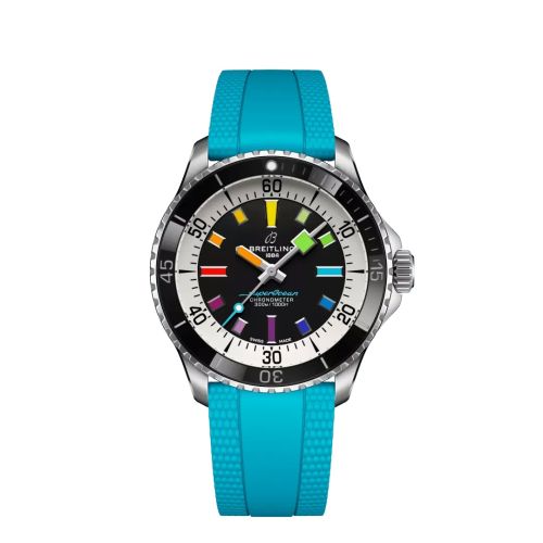 Breitling SuperOcean Automatic 42 Stainless Steel Black - Rainbow Rubber