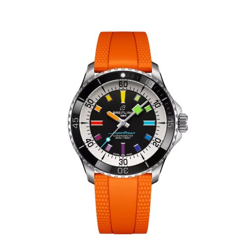 Breitling SuperOcean Automatic 42 Stainless Steel Black - Rainbow Rubber