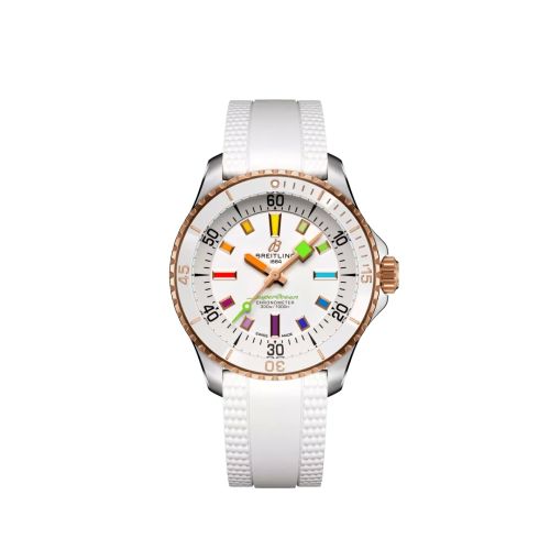 Breitling SuperOcean Automatic 36 Stainless Steel - Red Gold White - Rainbow