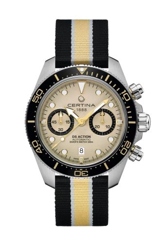 Certina DS Action Diver Chrono Stainless Steel Sand NATO