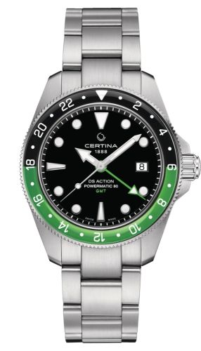 Certina DS Acition GMT Powermatic 80 Stainless Steel Black Bracelet