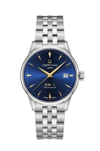 Certina DS-1 Powermatic 80 38 Strainless Steel Blue Bracelet
