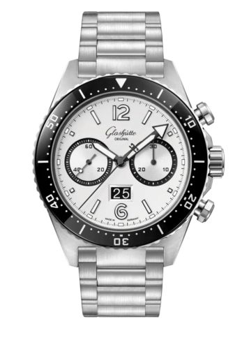Glashütte Original SeaQ Chronograph Stainless Steel Silver Screen Bracelet