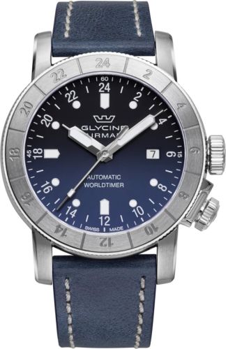 Glycine Airman 44 Purist 24H Automatic Stainless Steel Blue - Gradient