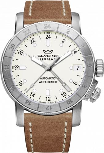 Glycine Airman 46 GMT Automatic Stainless Steel White