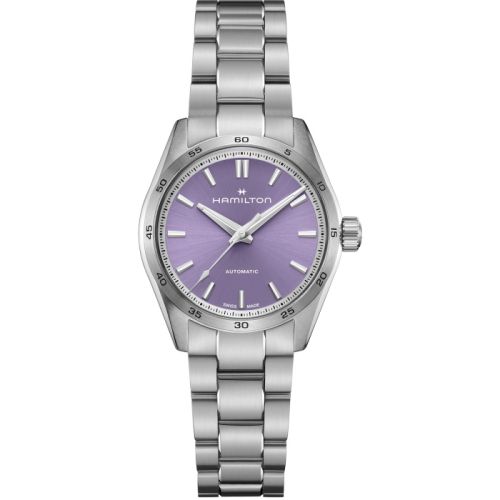 Hamilton Jazzmaster Performer Auto 34 Stainless Steel Purple Bracelet