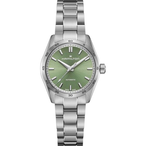 Hamilton Jazzmaster Performer Auto 34 Stainless Steel Green Bracelet