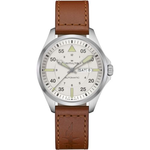 Hamilton Khaki Aviation Pilot Day Date Auto 42 Stainless Steel Silver