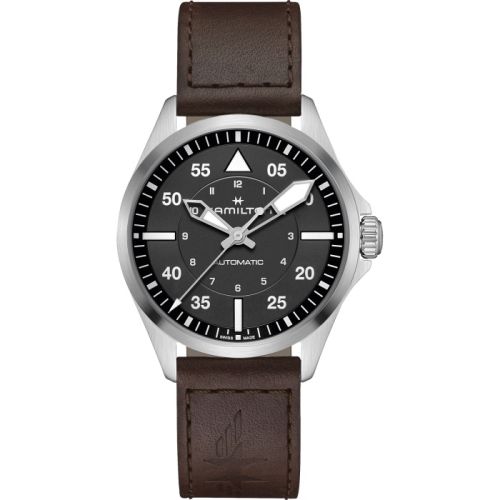 Hamilton Khaki Aviation Pilot Auto 39 Stainless Steel Black