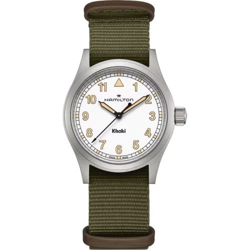 Hamilton Khaki Field Quartz 38 Stainless Steel White