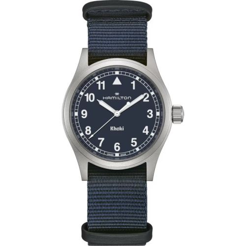 Hamilton Khaki Field Quartz 38 Stainless Steel Blue