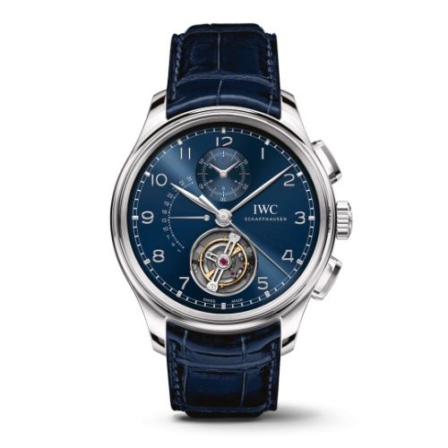 IWC Portugieser Tourbillon Rétrograde Chronograph Platinum Blue