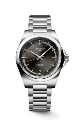 Longines Conquest 38 Stainless Steel Black Bracelet