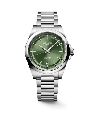 Longines Conquest 38 Stainless Steel Green Bracelet