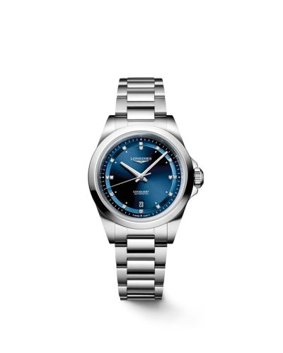 Longines Conquest 30 Stainless Steel Blue - Diamond Bracelet