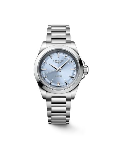 Longines Conquest 34 Stainless Steel Ice Blue Bracelet