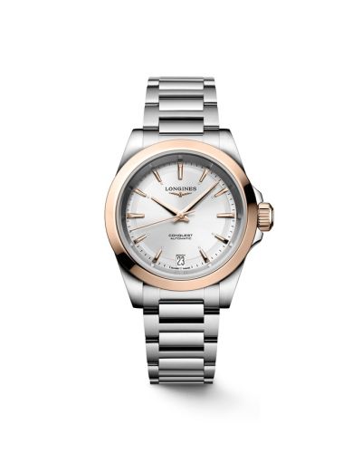 Longines Conquest 34 Stainless Steel - Pink Gold Silver Bracelet