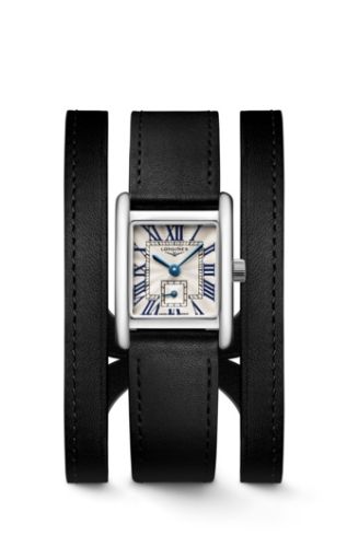 Longines Mini DolceVita 21.5 Quartz Stainless Steel Silver Triple Cuff Black