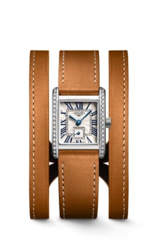 Longines Mini DolceVita 21.5 Quartz Stainless Steel - Diamond Silver Triple Cuff Brown XS