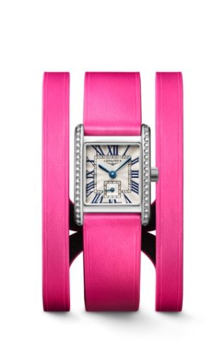 Longines Mini DolceVita 21.5 Quartz Stainless Steel - Diamond Silver Triple Cuff Pink
