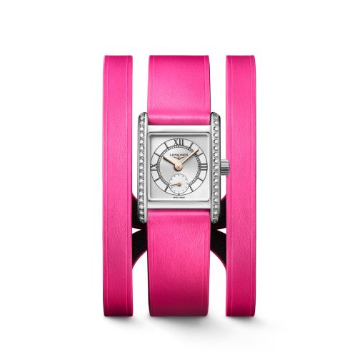 Longines Mini DolceVita 21.5 Quartz Stainless Steel - Diamond 150th Kentucky Derby Triple Cuff Pink