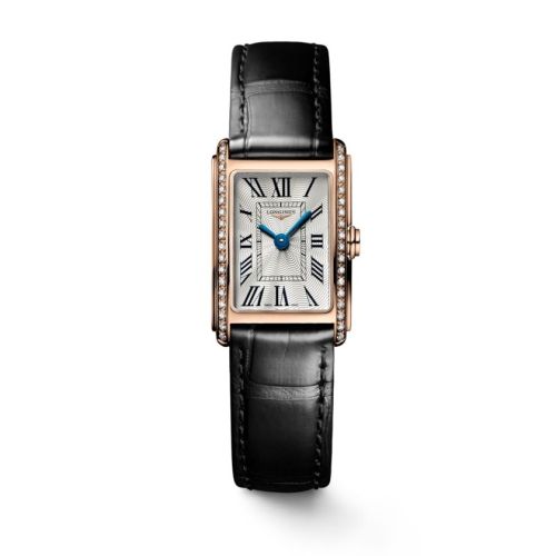 Longines DolceVita 17.7 Quartz Pink Gold - Diamond Silver - Roman