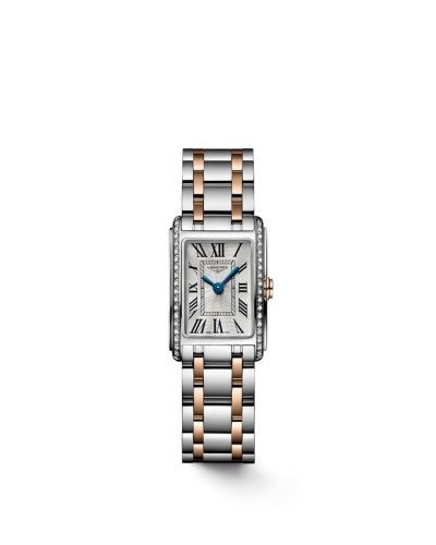 Longines DolceVita 17.4 Quartz Stainless Steel - Pink Gold - Diamond Silver Bracelet