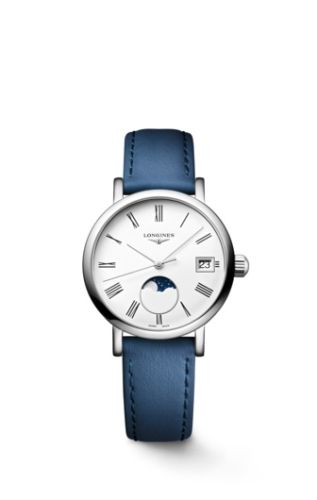 Longines Elegant Collection Moonphase 30 Stainless Steel White