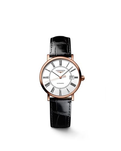 Longines Elegant Collection Automatic 27.2 Pink Gold White - Roman