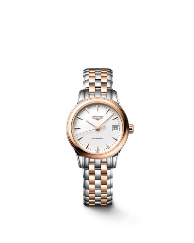 Longines Flagship 26 Automatic Stainless Steel - Red Gold White Bracelet