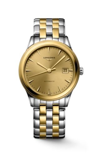 Longines Flagship 38.5 Automatic Stainless Steel - Yellow Gold Champagne Bracelet