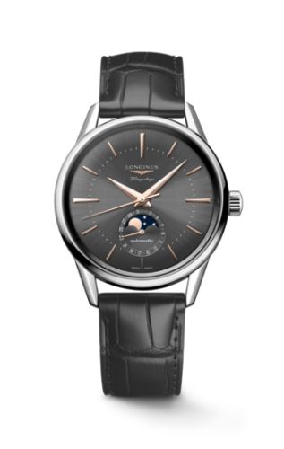 Longines Heritage Flagship Moonphase Stainless Steel Grey